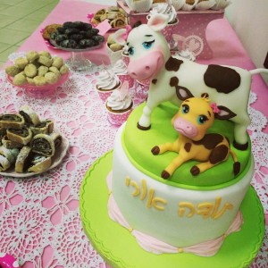 A cow and a calf by galit. The cake that started it all