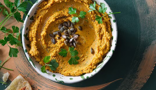 ממרח חומוס ועדשים לניגוב